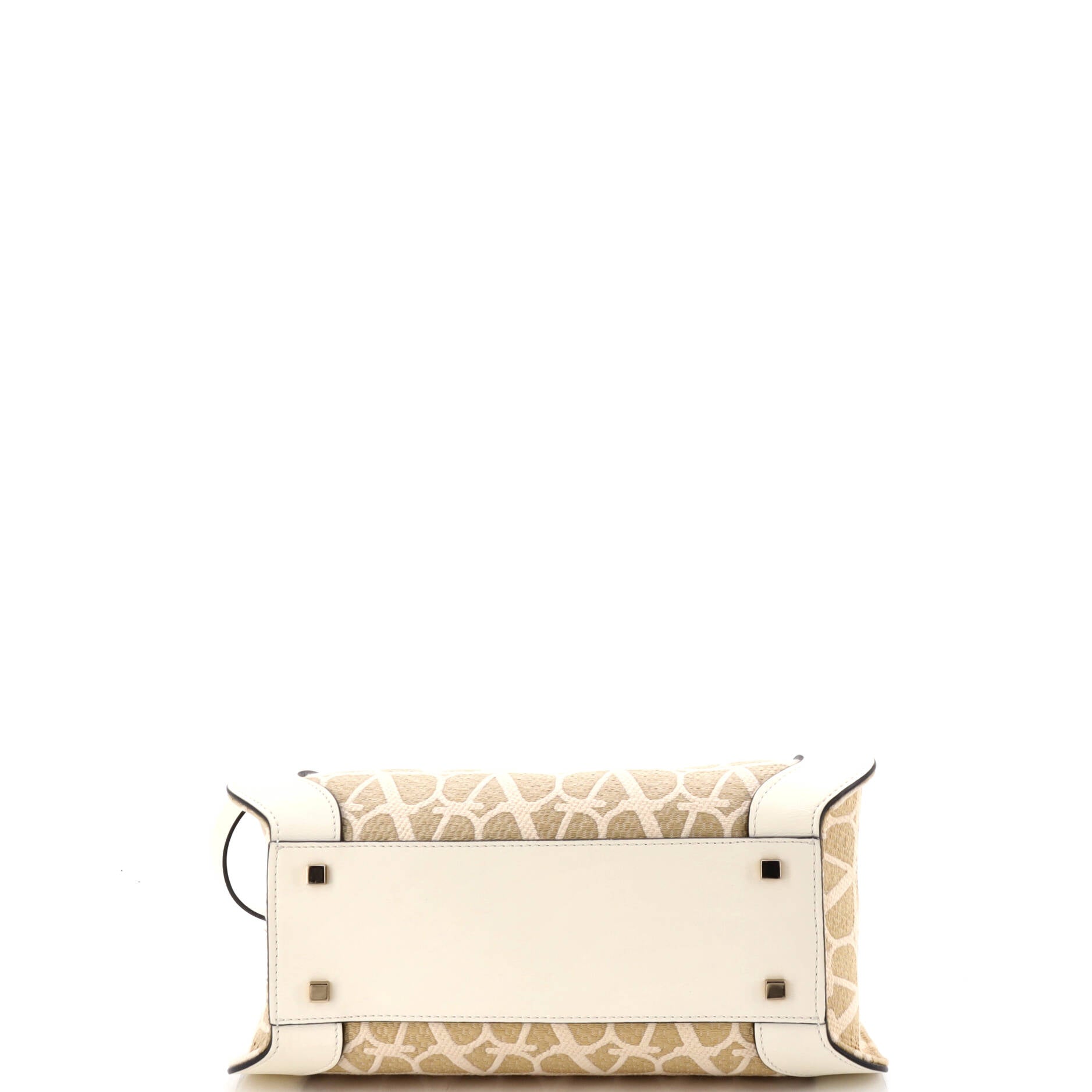 VLogo Shopper Tote Toile Iconograph Fabric with Leather Small