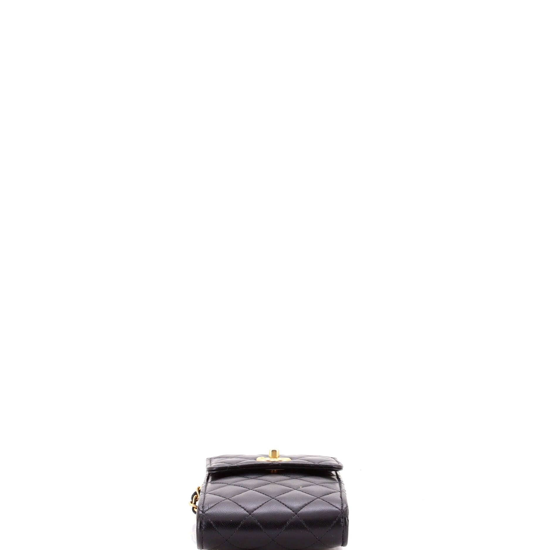 Pearl Crush Phone Holder Crossbody Bag Quilted Lambskin
