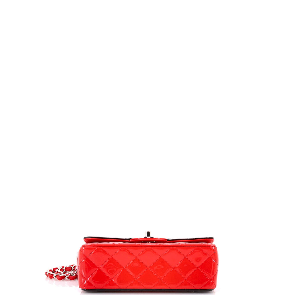 Bicolor Classic Single Flap Bag Quilted Patent Mini