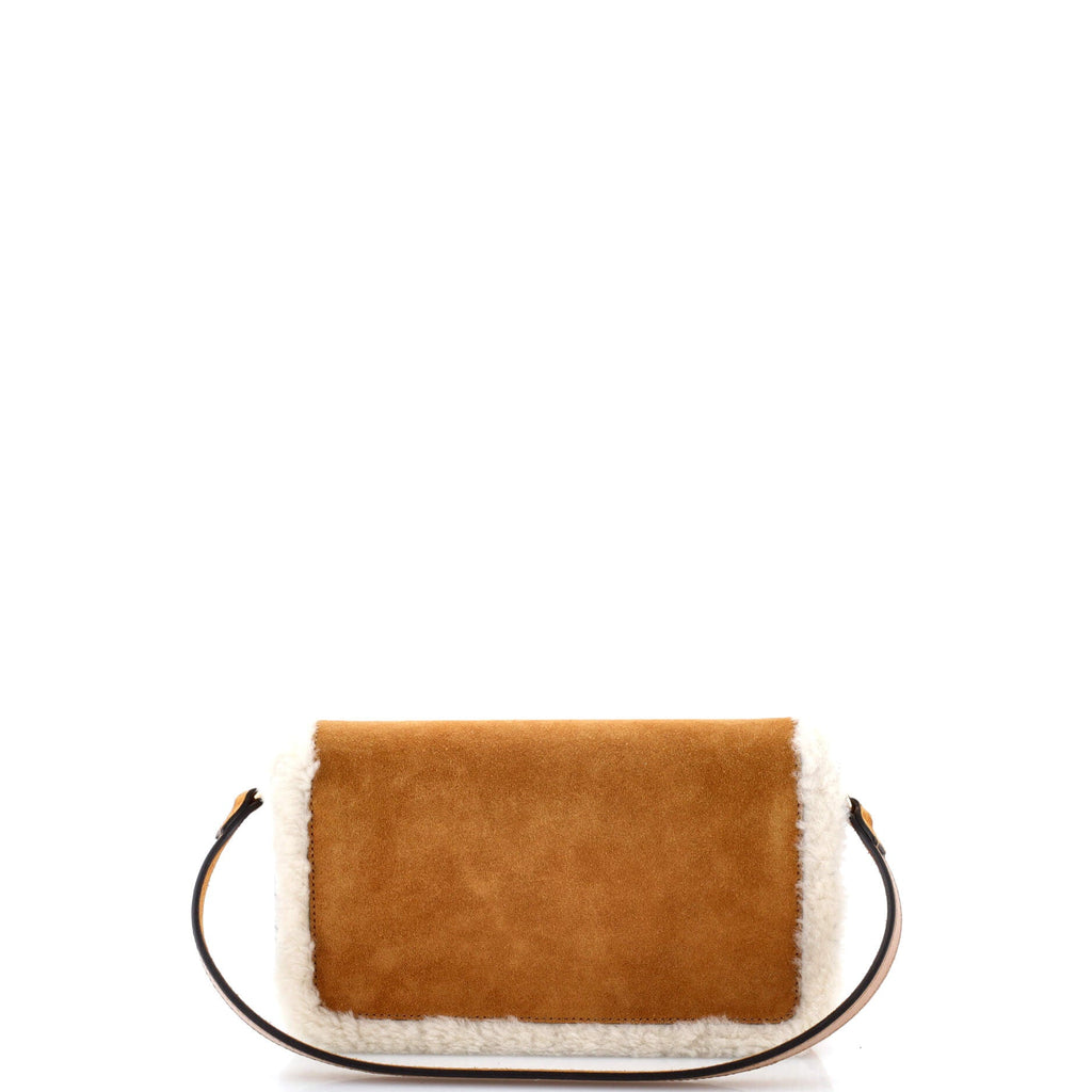 Horsebit 1955 Shoulder Bag Suede with Shearling Mini