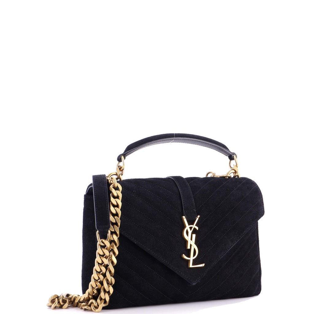 Classic Monogram College Bag Chevron Corduroy Medium