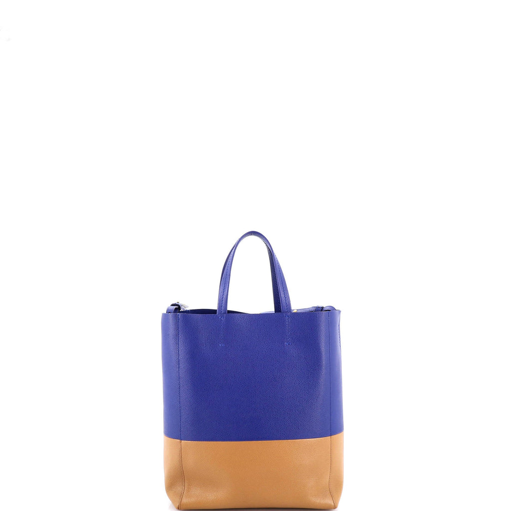 Vertical Bi-Cabas Tote Grained Calfskin Small