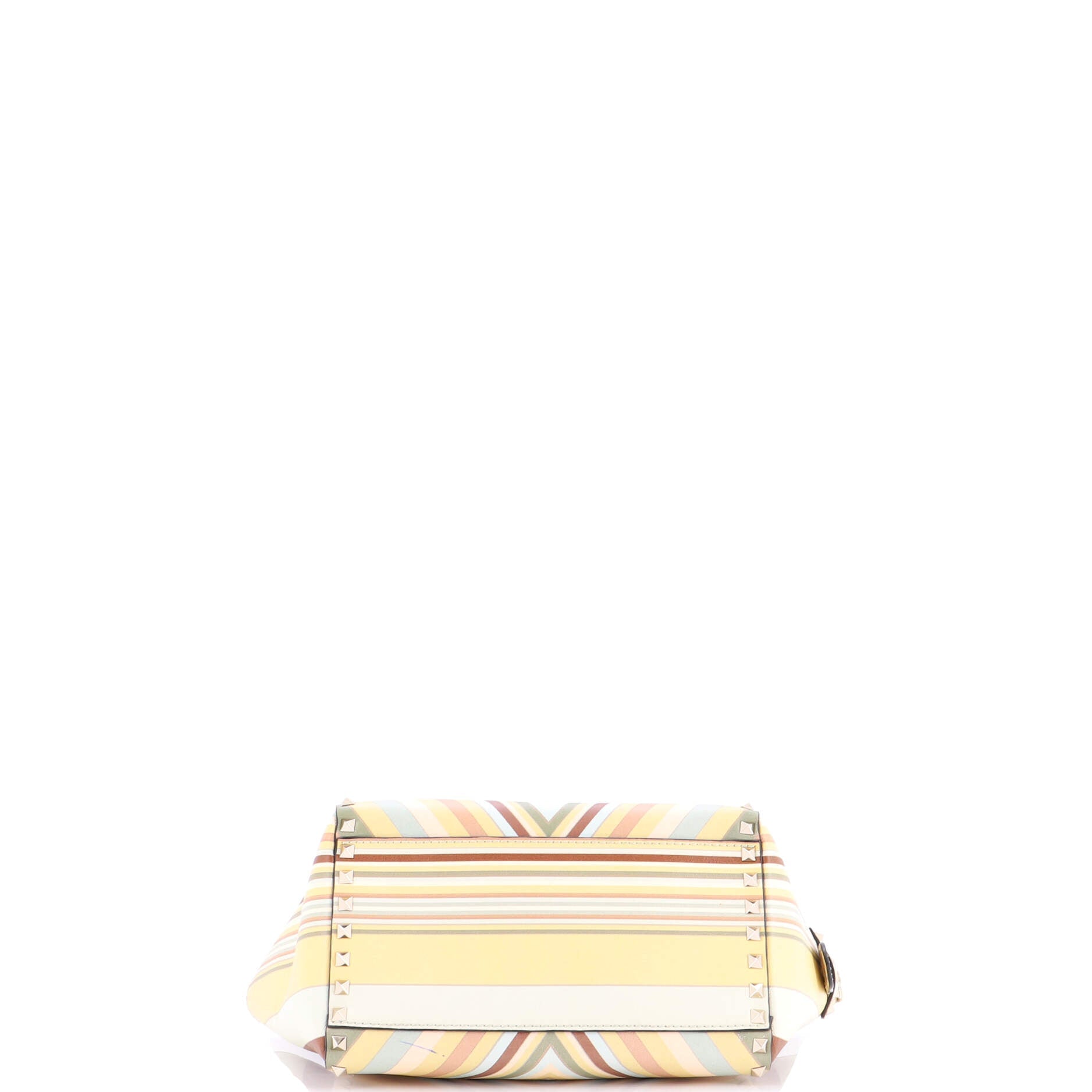 1975 Rockstud Tote Striped Leather Small