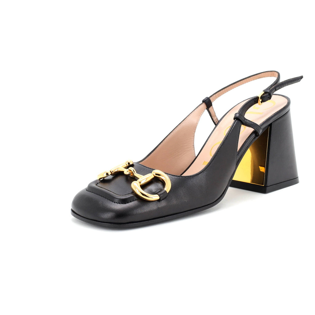 Women's Horsebit Slingback Pumps Leather