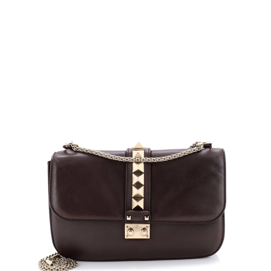 Glam Lock Shoulder Bag Leather Medium