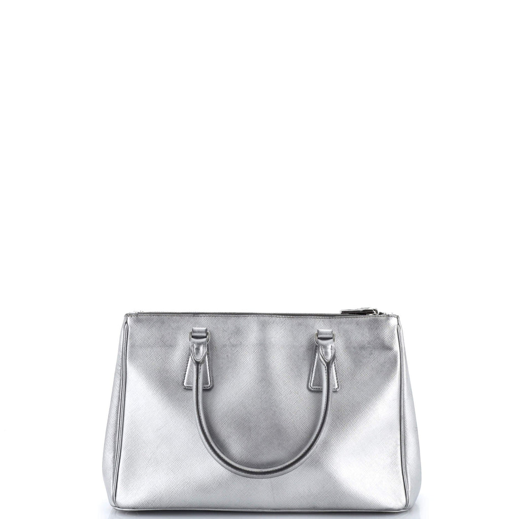 Double Zip Lux Tote Saffiano Leather Small