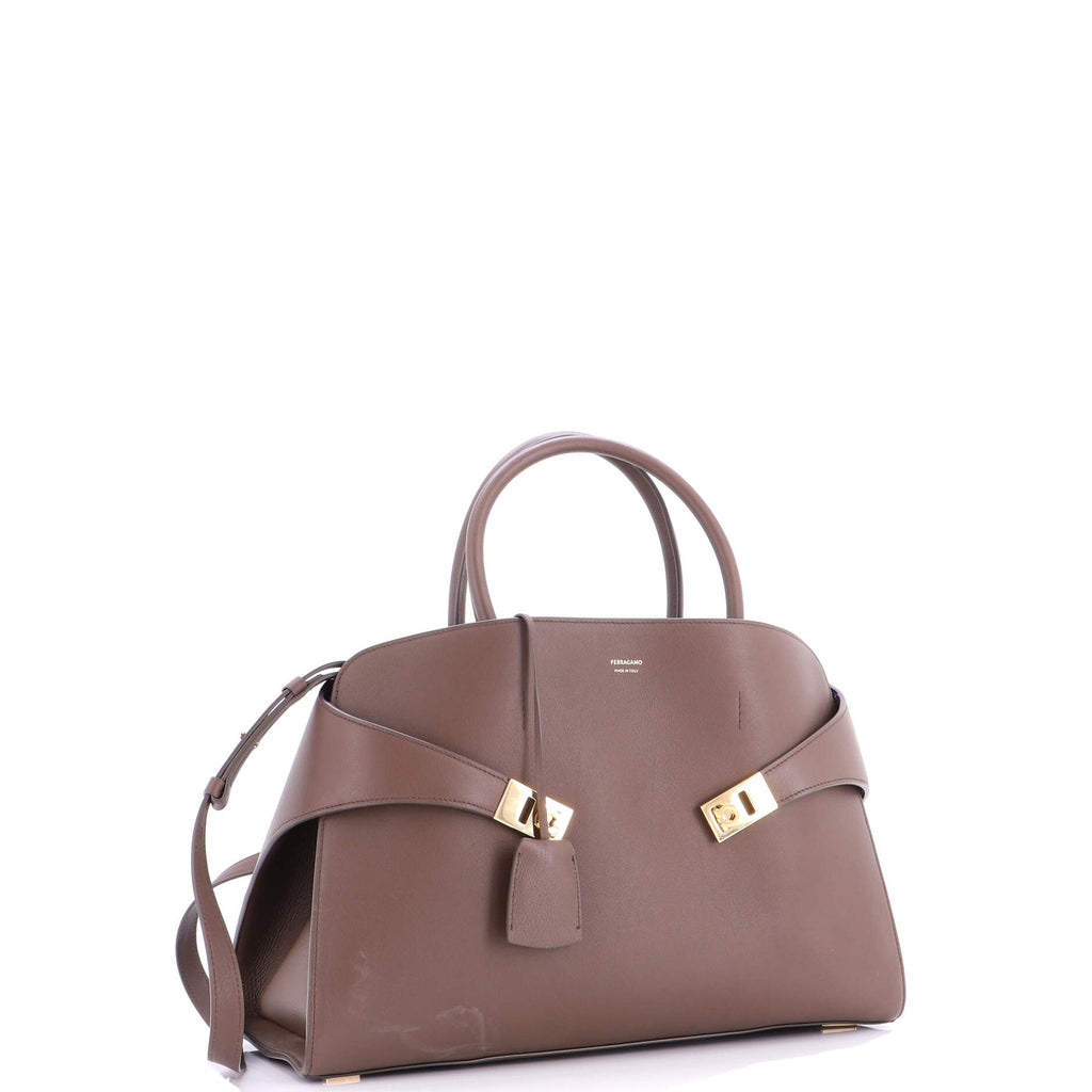 Hug Top Handle Bag Leather Large