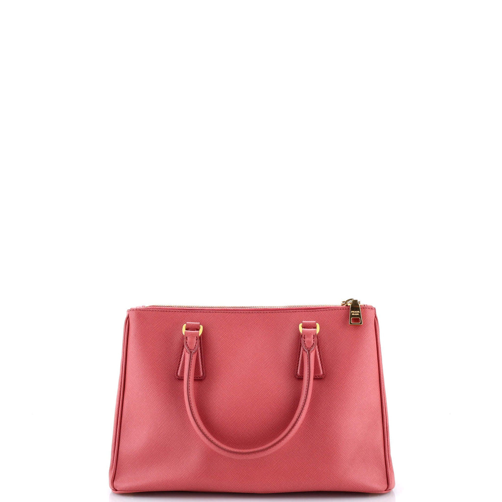 Double Zip Lux Tote Saffiano Leather Small