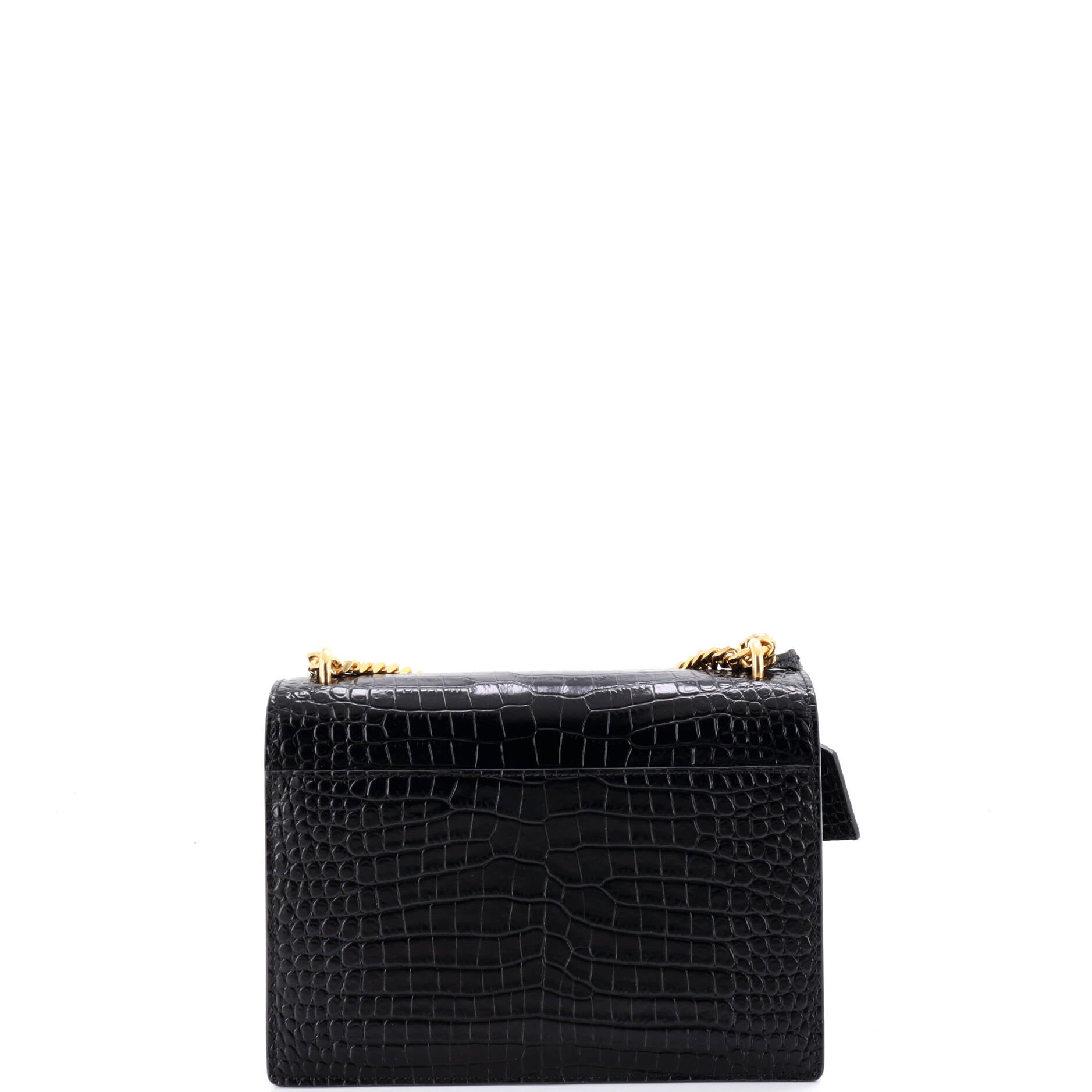 Sunset Crossbody Bag Crocodile Embossed Leather Medium