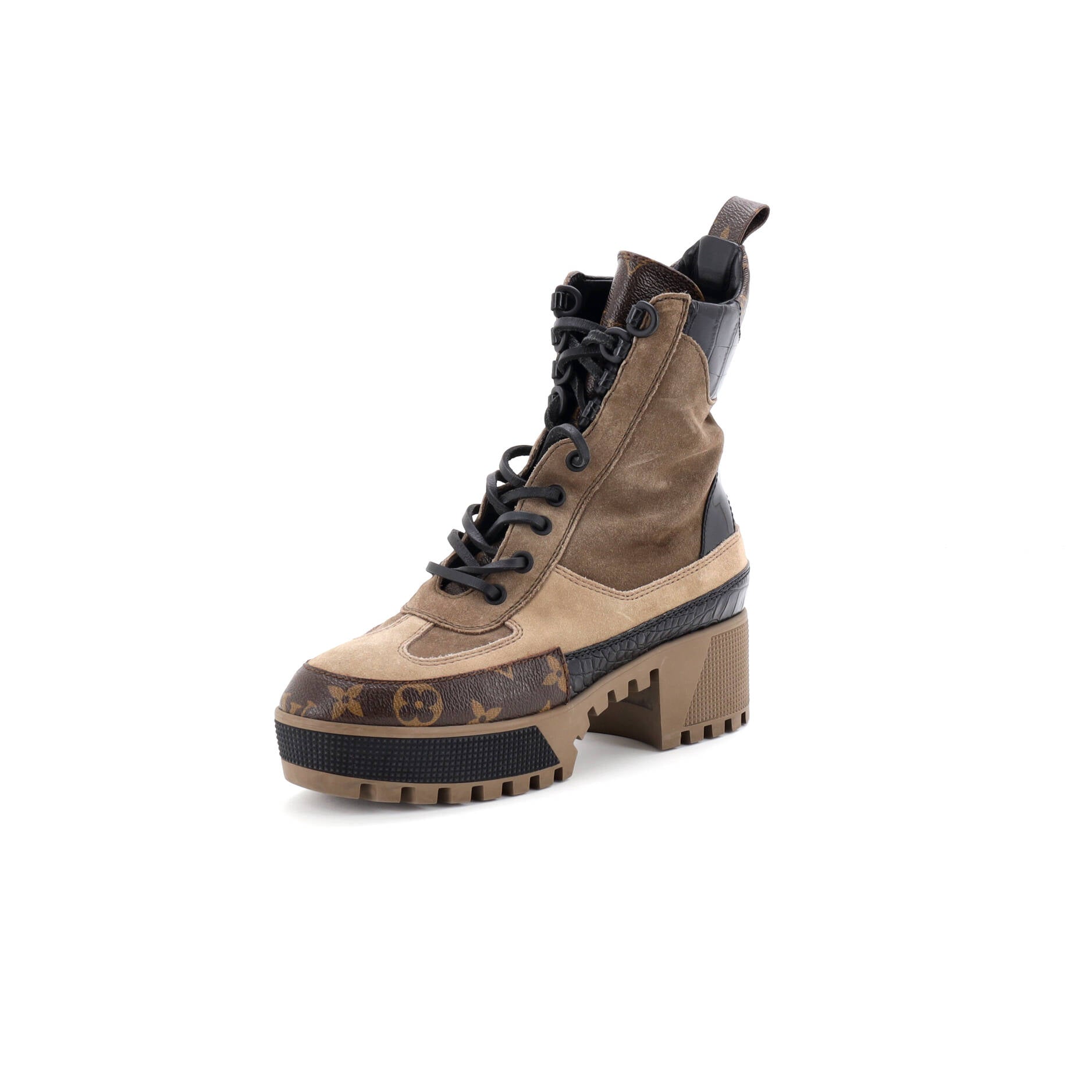 Women's Laureate Platform Desert Boots Leather with Suede