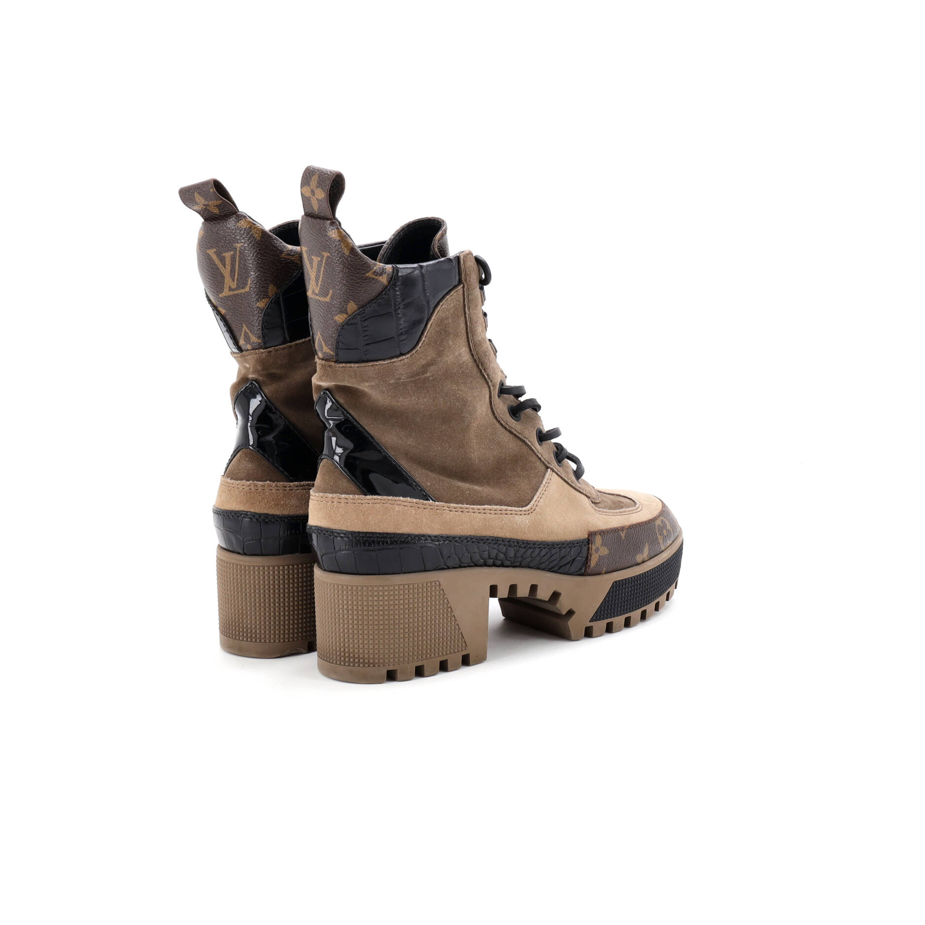 Women's Laureate Platform Desert Boots Leather with Suede