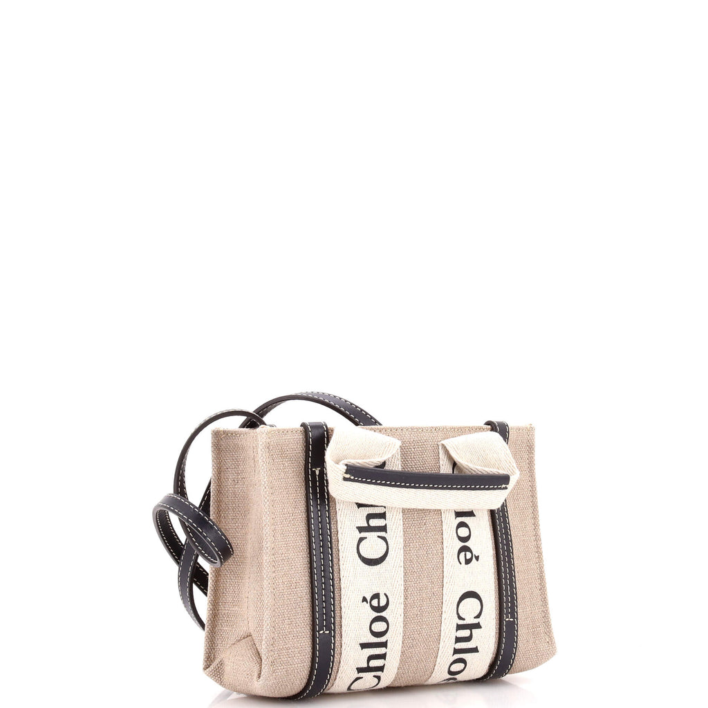 Woody Convertible Tote Canvas with Leather Mini