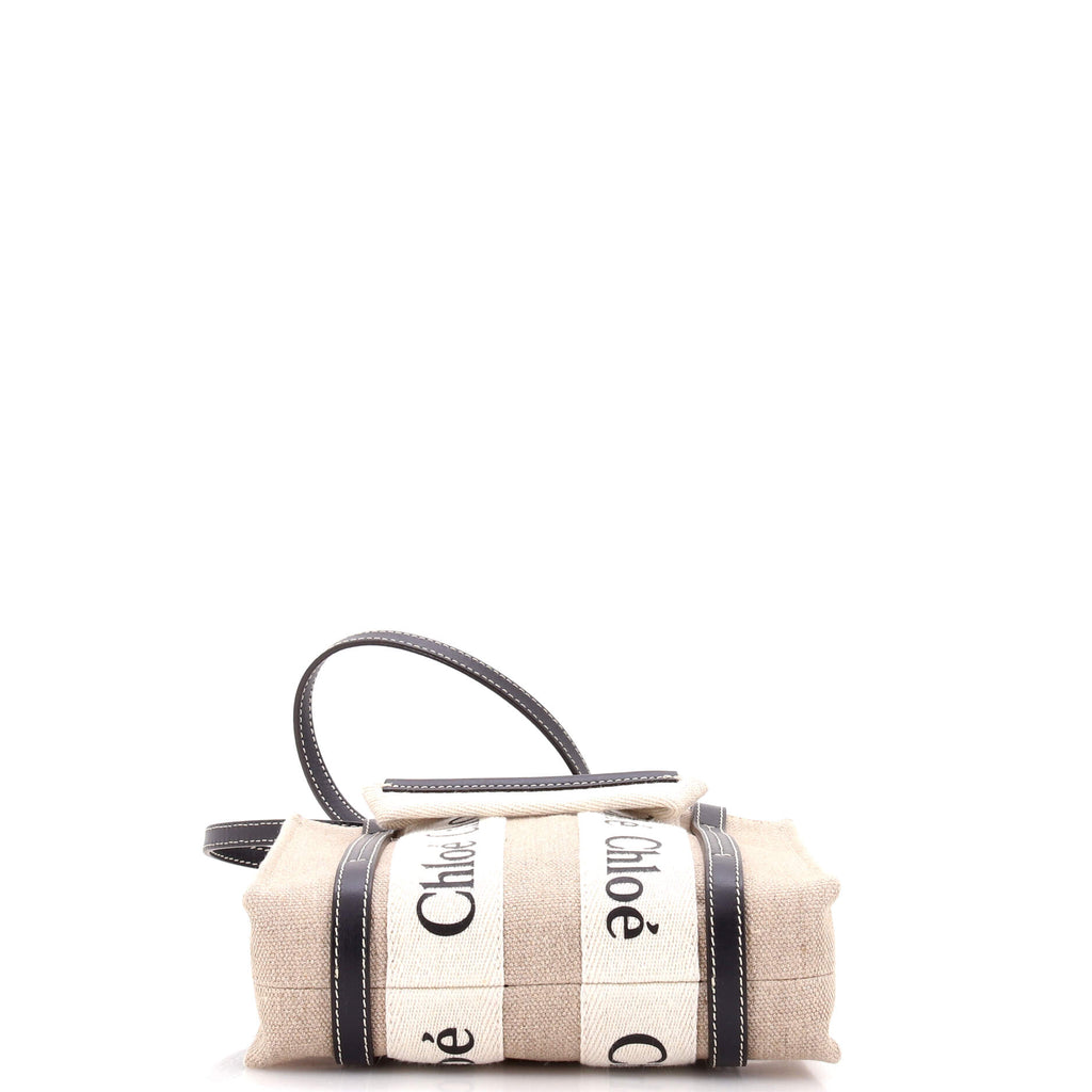 Woody Convertible Tote Canvas with Leather Mini