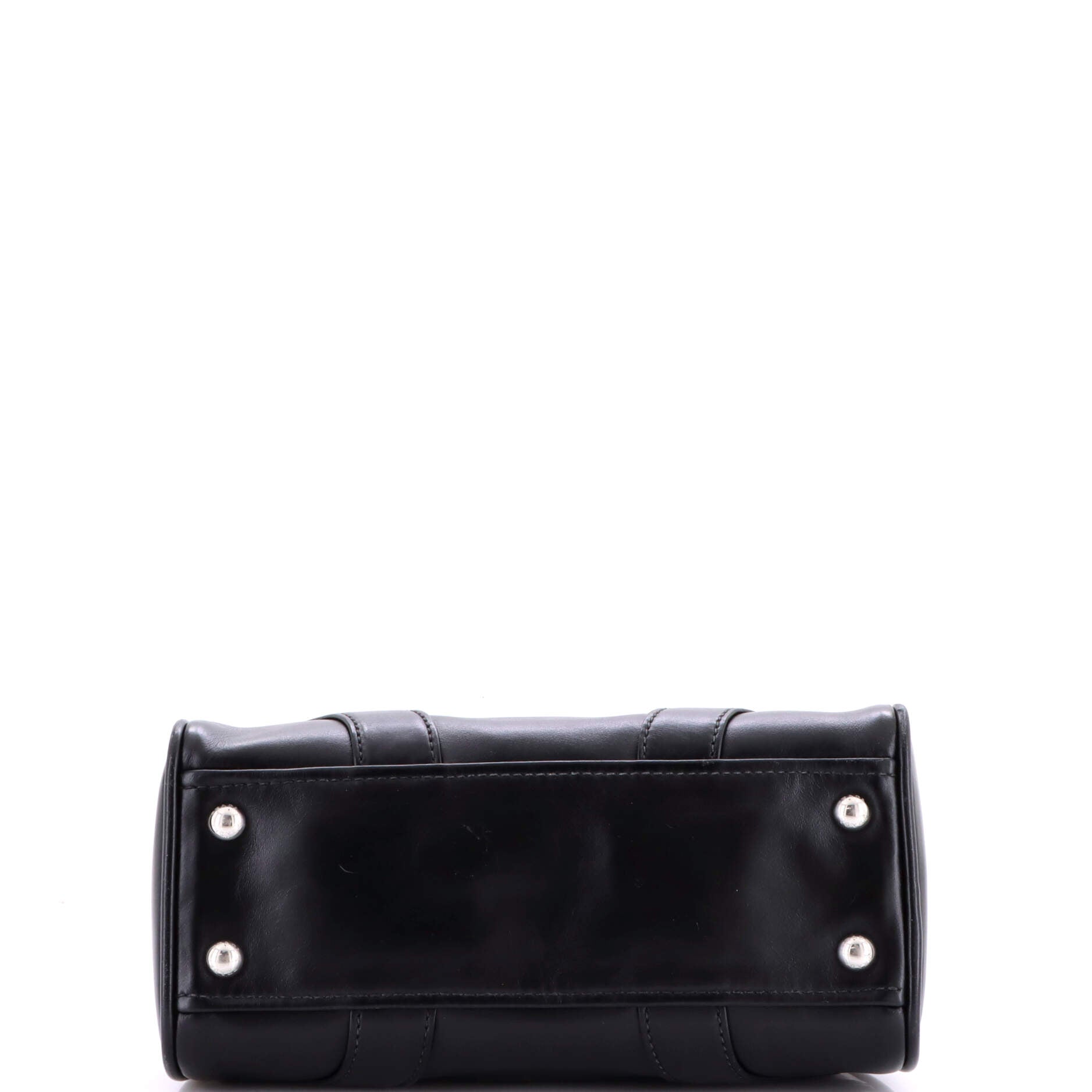Bowling Convertible Handle Bag Leather Small