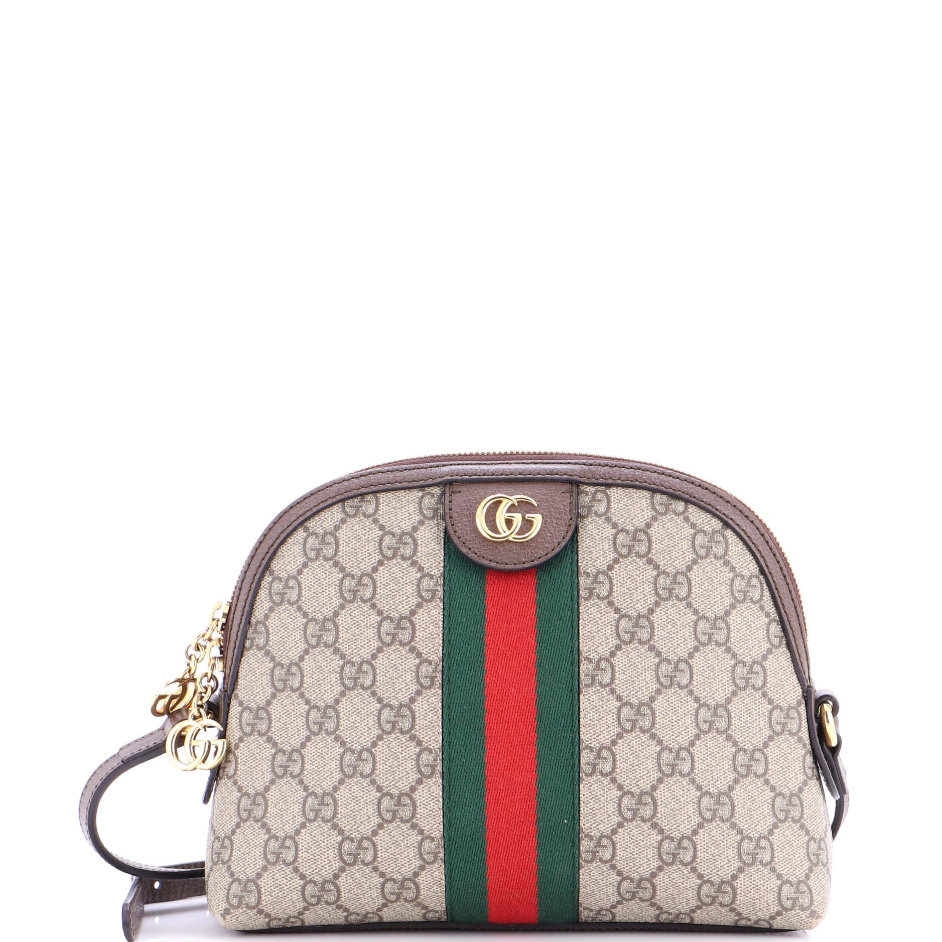 Ophidia Dome Shoulder Bag GG Coated Canvas Small