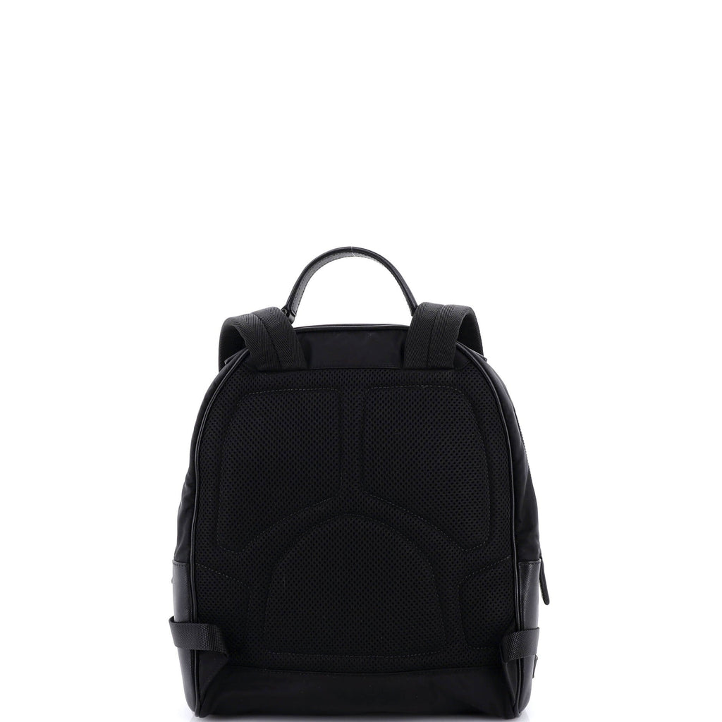 Convertible Front Pocket Backpack Saffiano Leather and Tessuto Medium