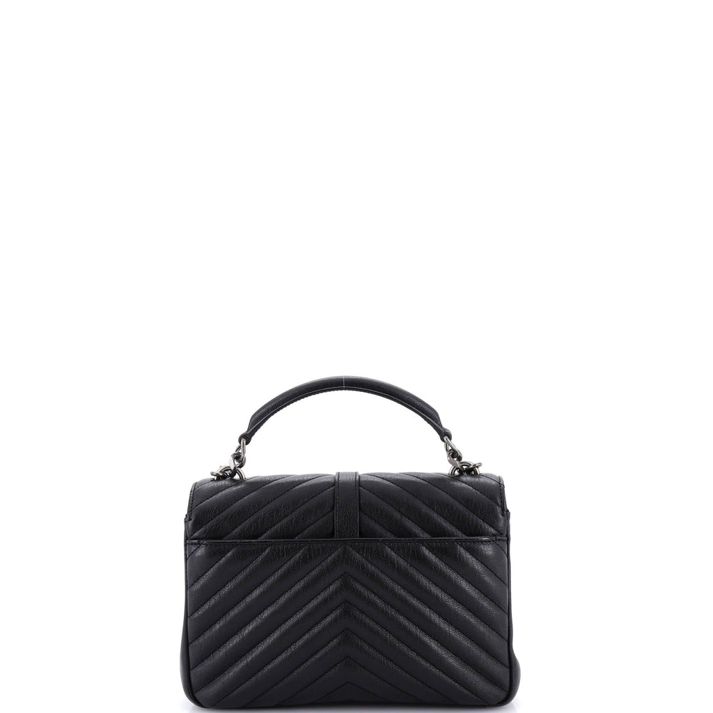 Classic Monogram College Bag Matelasse Chevron Leather Medium