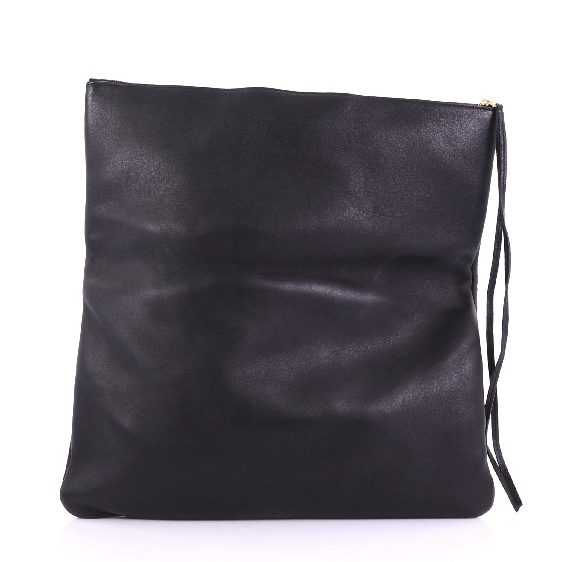 Eyelet Clutch Leather