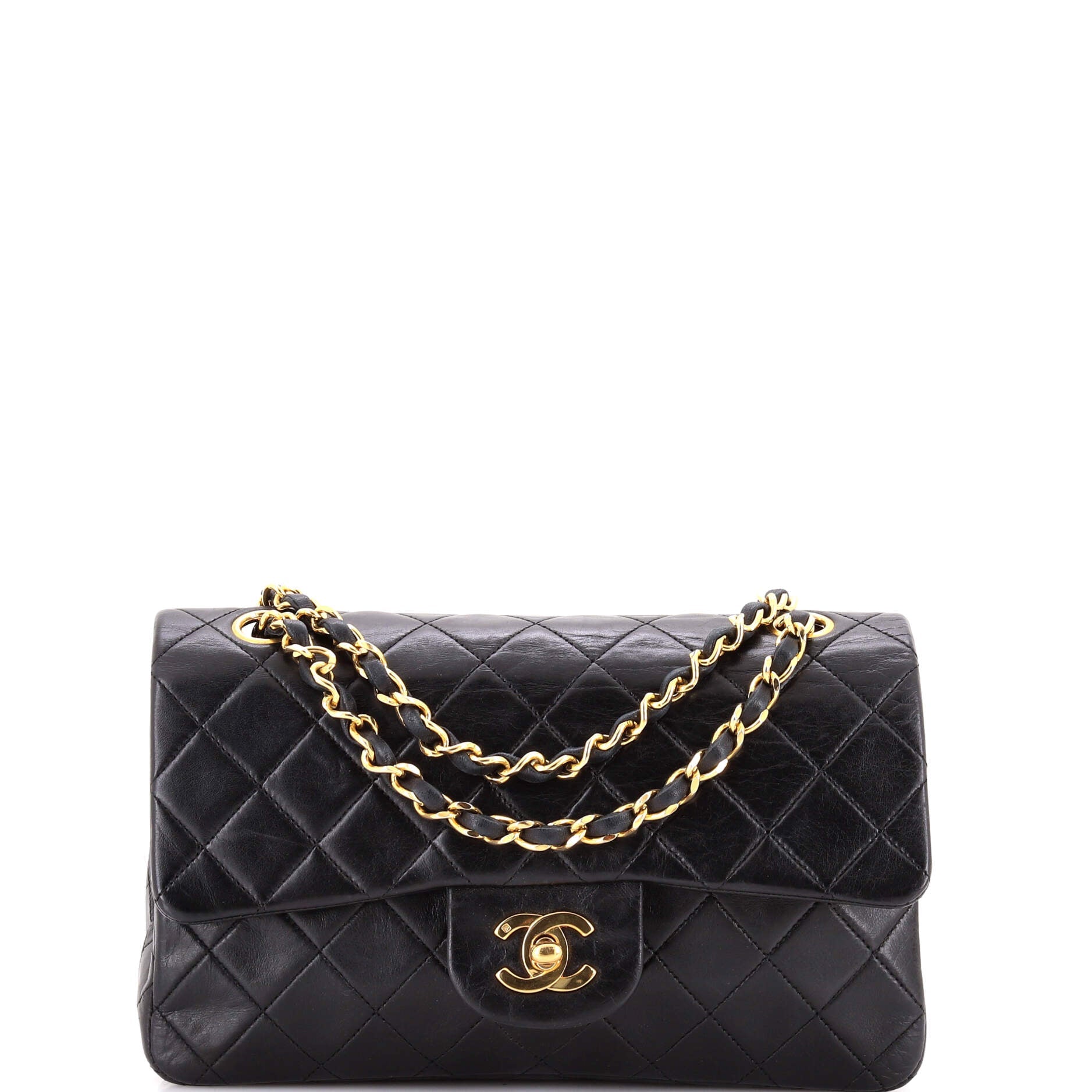 Vintage Classic Double Flap Bag Quilted Lambskin Small