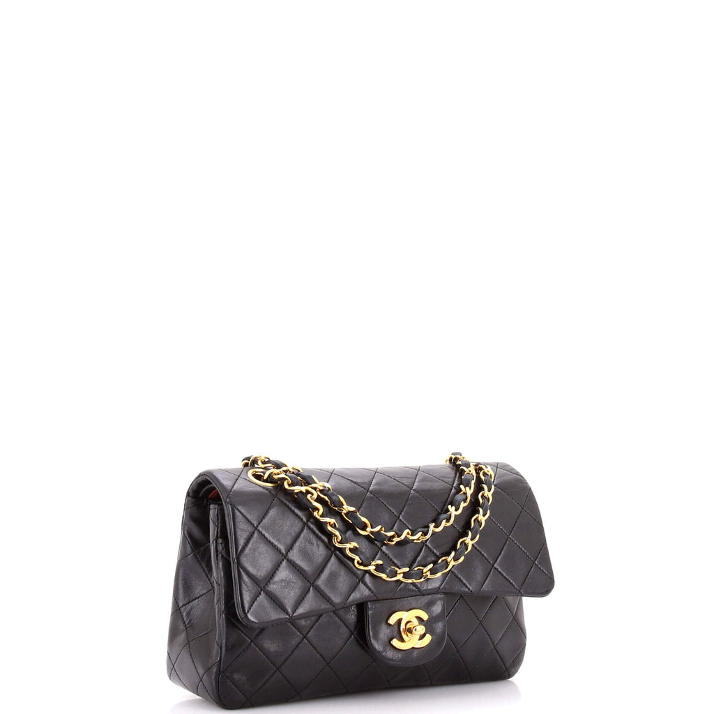 Vintage Classic Double Flap Bag Quilted Lambskin Small