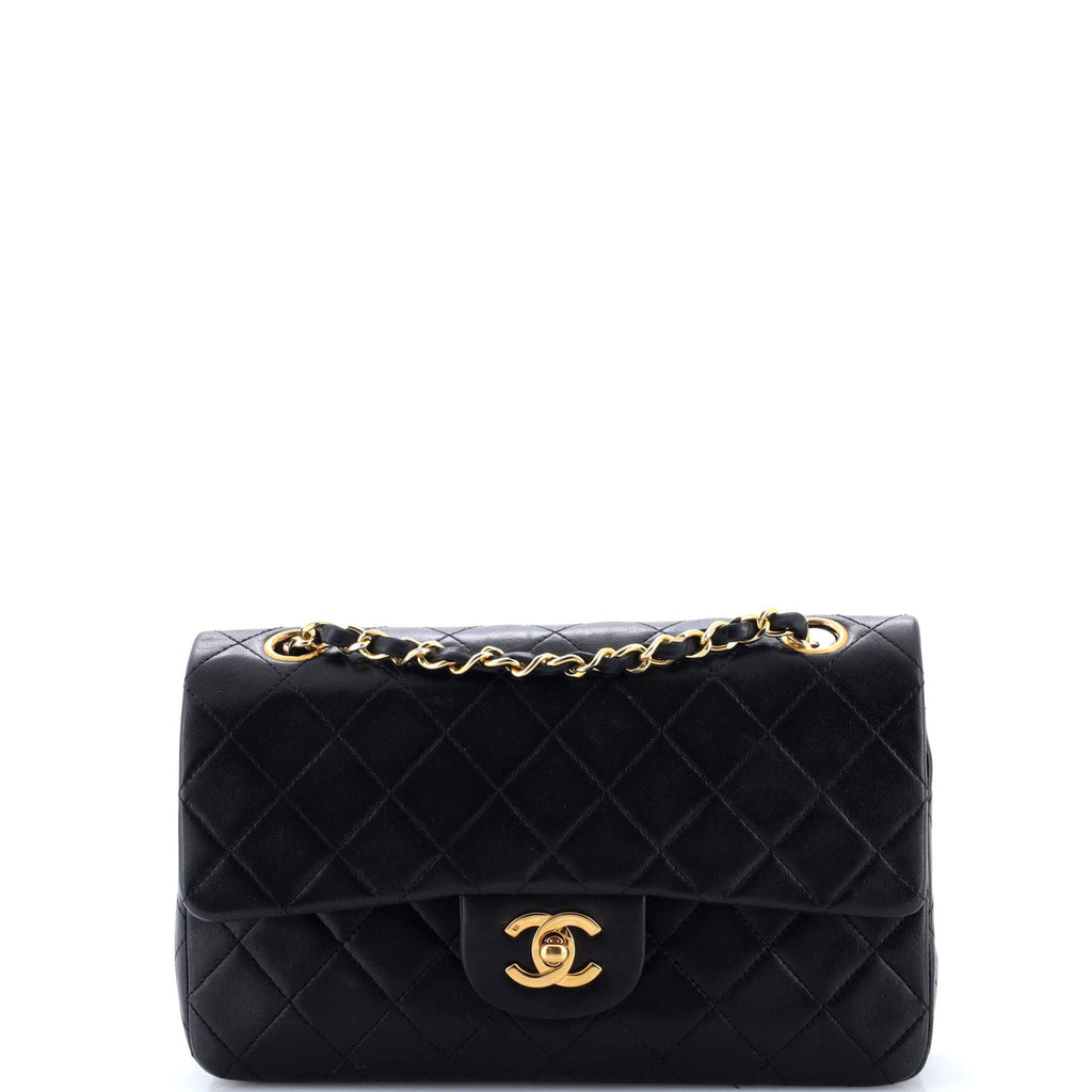 Vintage Classic Double Flap Bag Quilted Lambskin Small