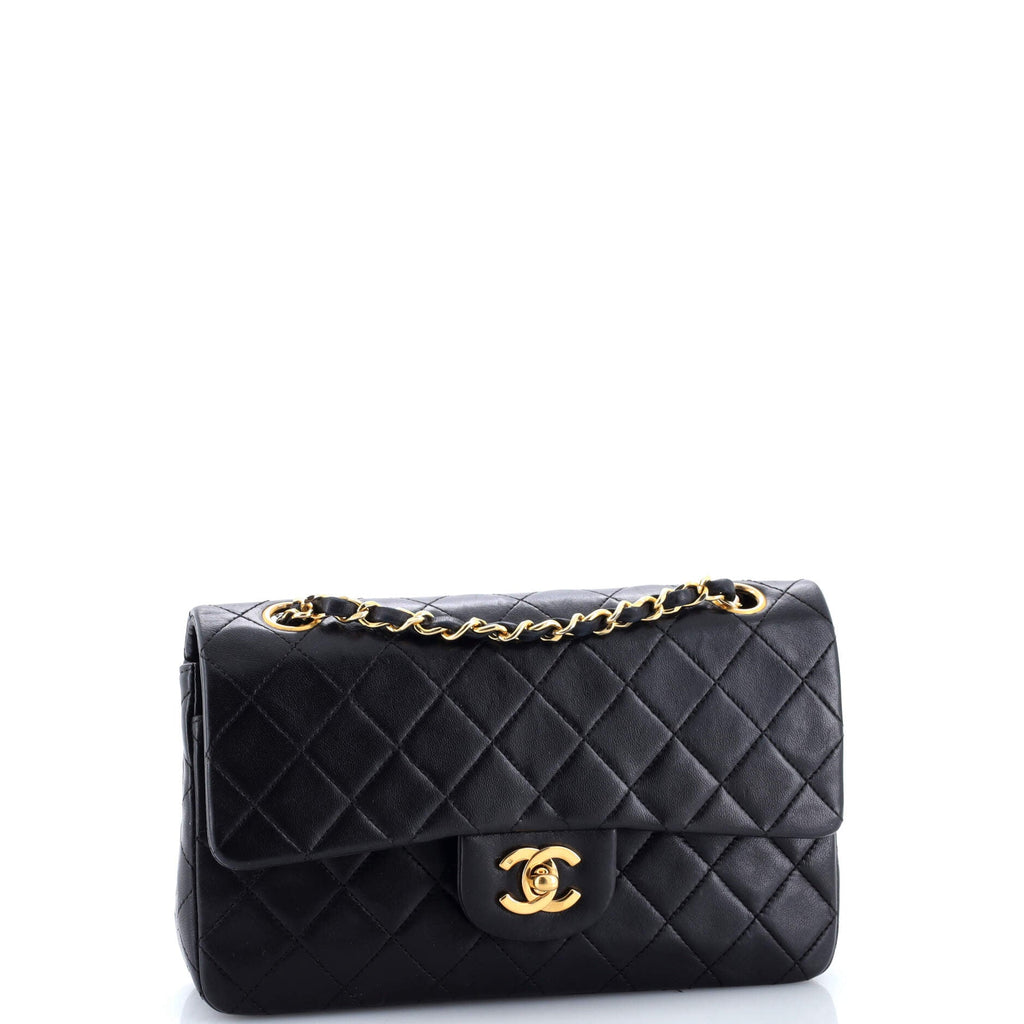 Vintage Classic Double Flap Bag Quilted Lambskin Small