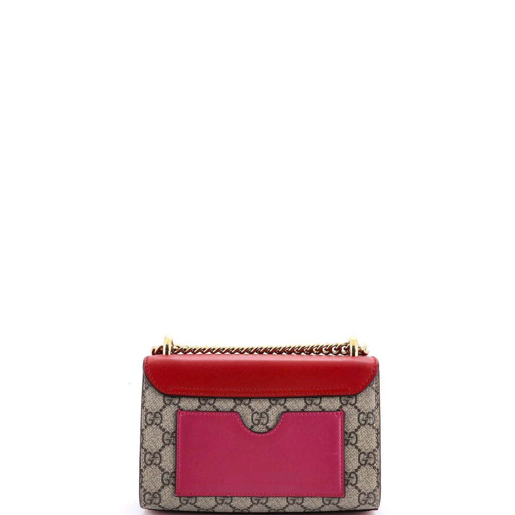 Padlock Shoulder Bag GG Coated Canvas and Leather Small