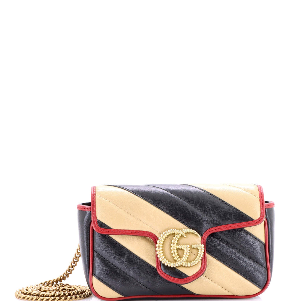GG Marmont Flap Bag Diagonal Quilted Leather Mini