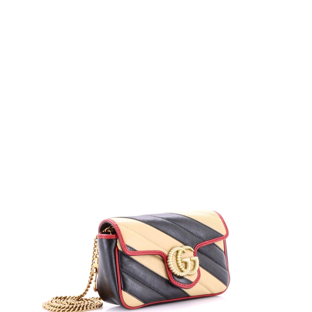 GG Marmont Flap Bag Diagonal Quilted Leather Mini