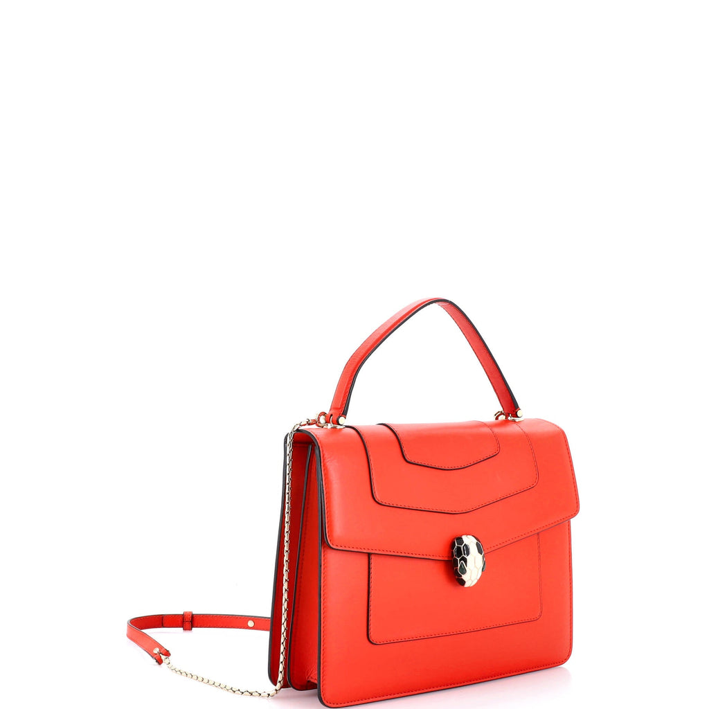 Serpenti Forever Top Handle Bag Leather Medium