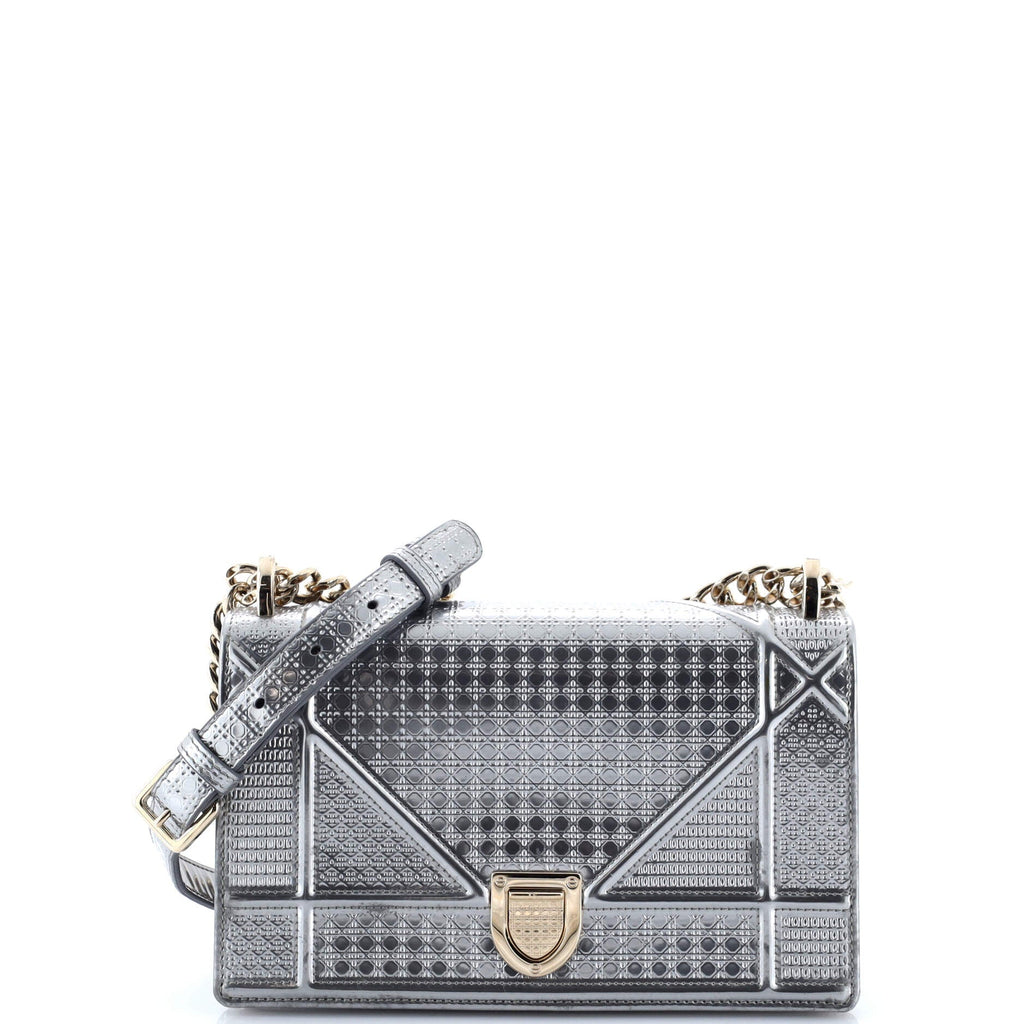 Diorama Flap Bag Cannage Embossed Calfskin Small