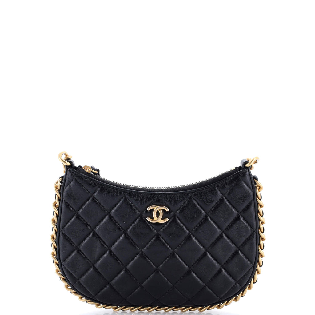 CC Chain Around Hobo Quilted Lambskin