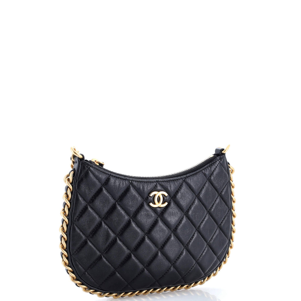 CC Chain Around Hobo Quilted Lambskin