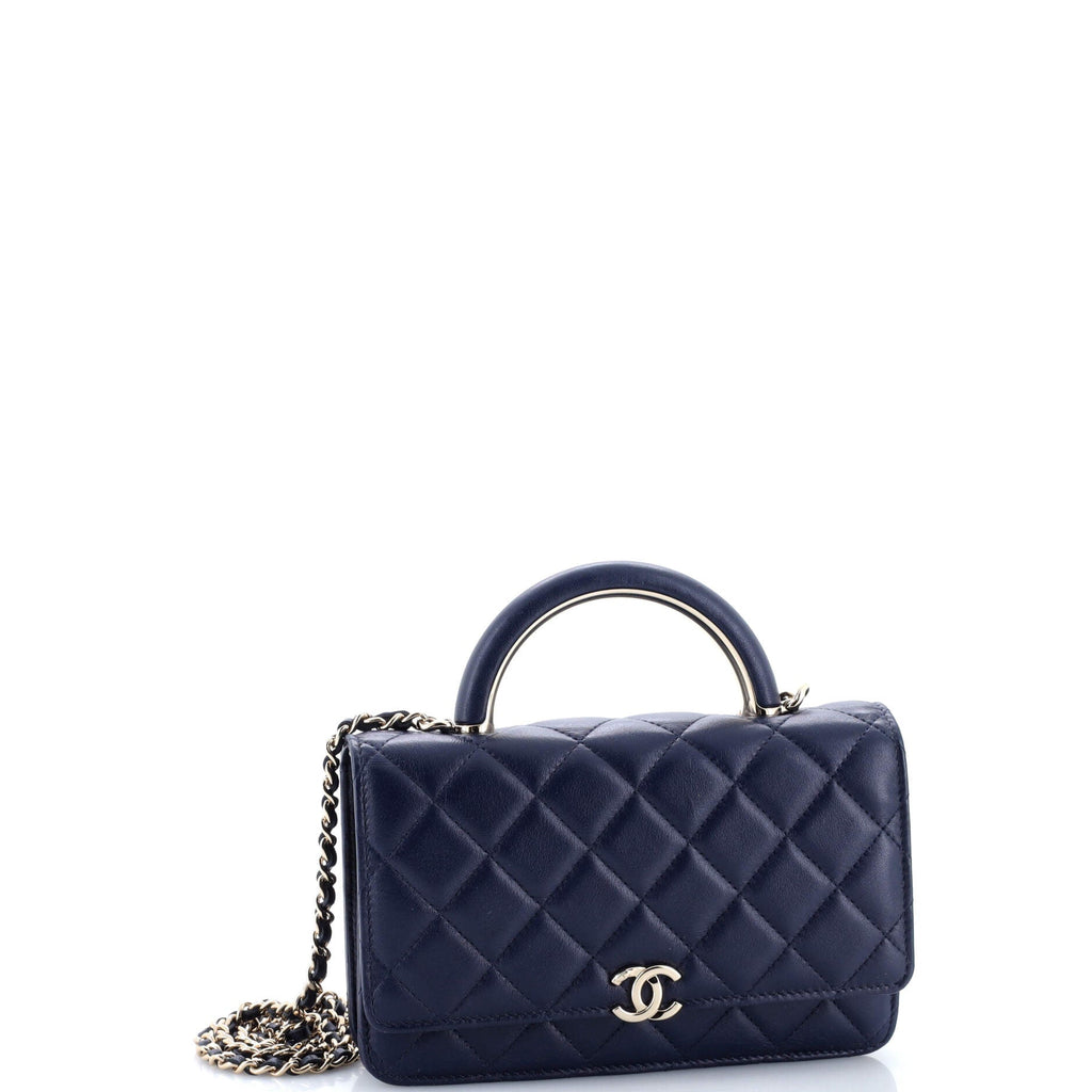 Charming Handle Wallet on Chain Quilted Lambskin