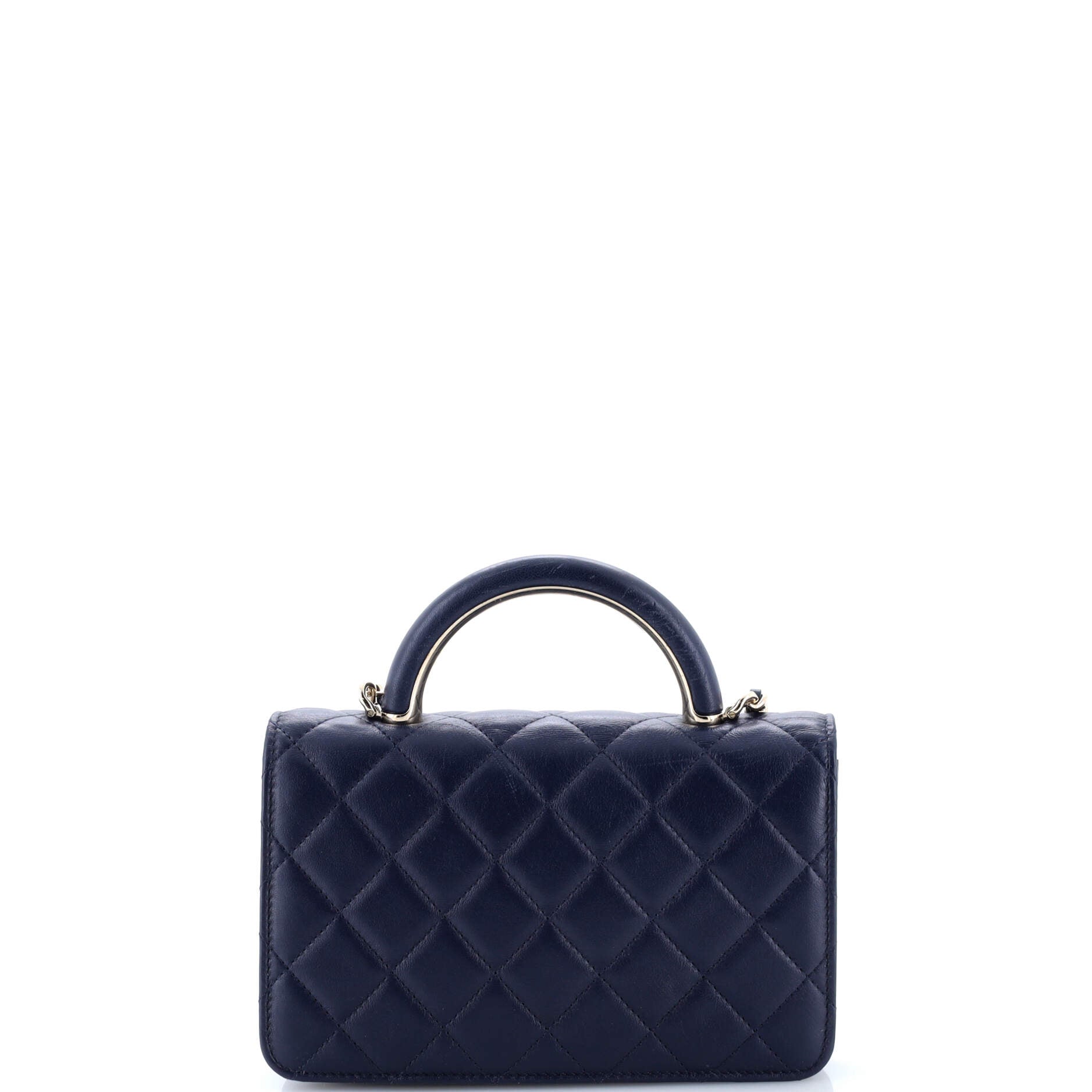 Charming Handle Wallet on Chain Quilted Lambskin