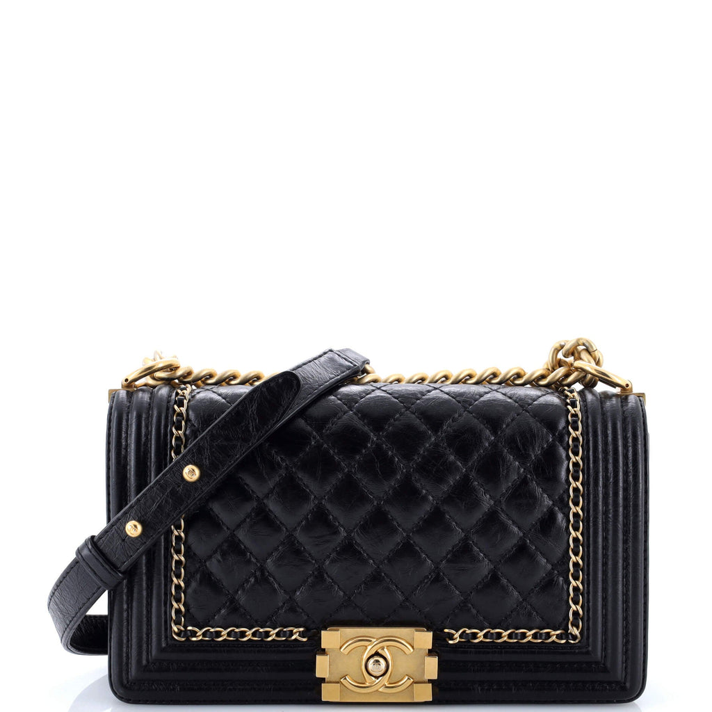 Jacket Boy Flap Bag Quilted Aged Calfskin Old Medium