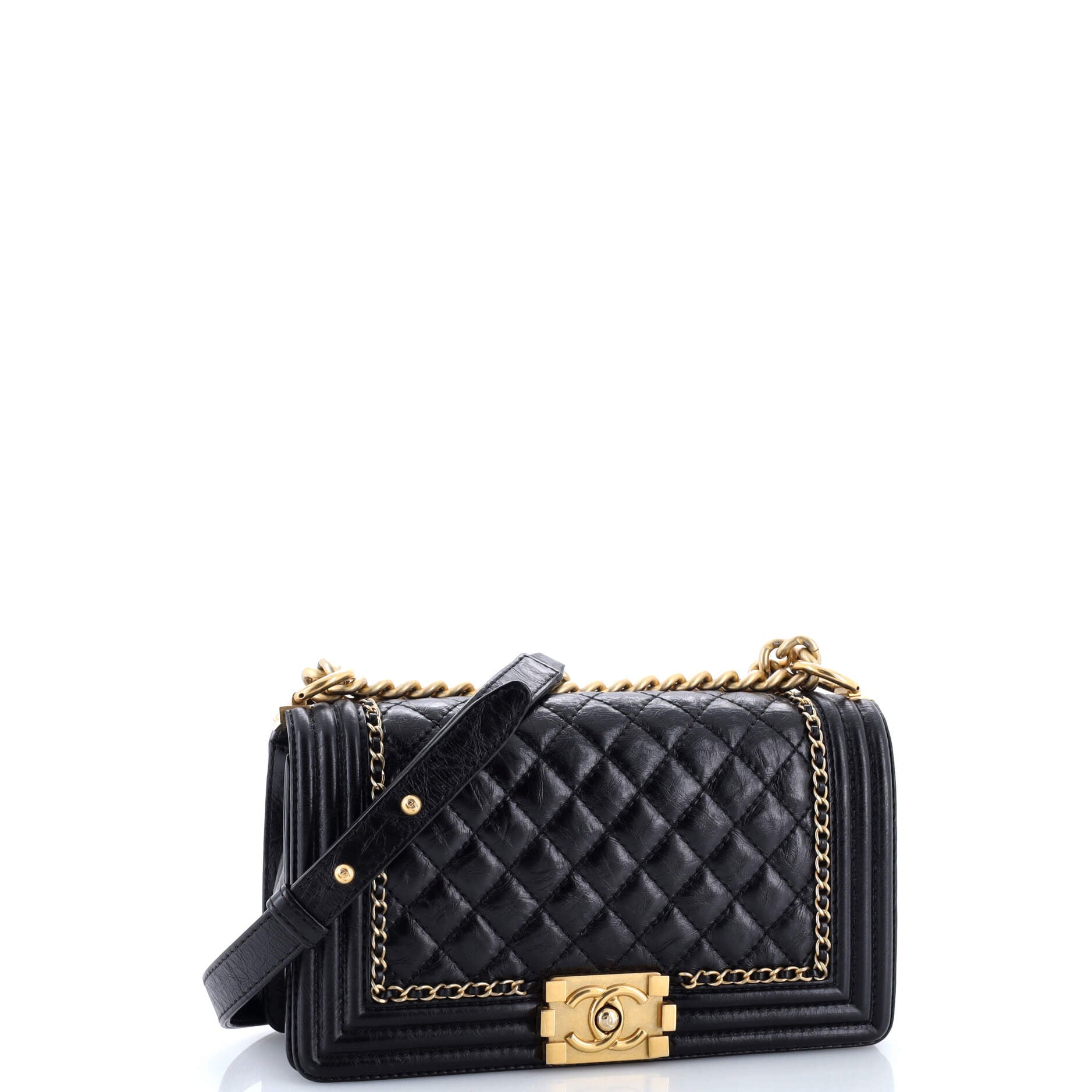 Jacket Boy Flap Bag Quilted Aged Calfskin Old Medium