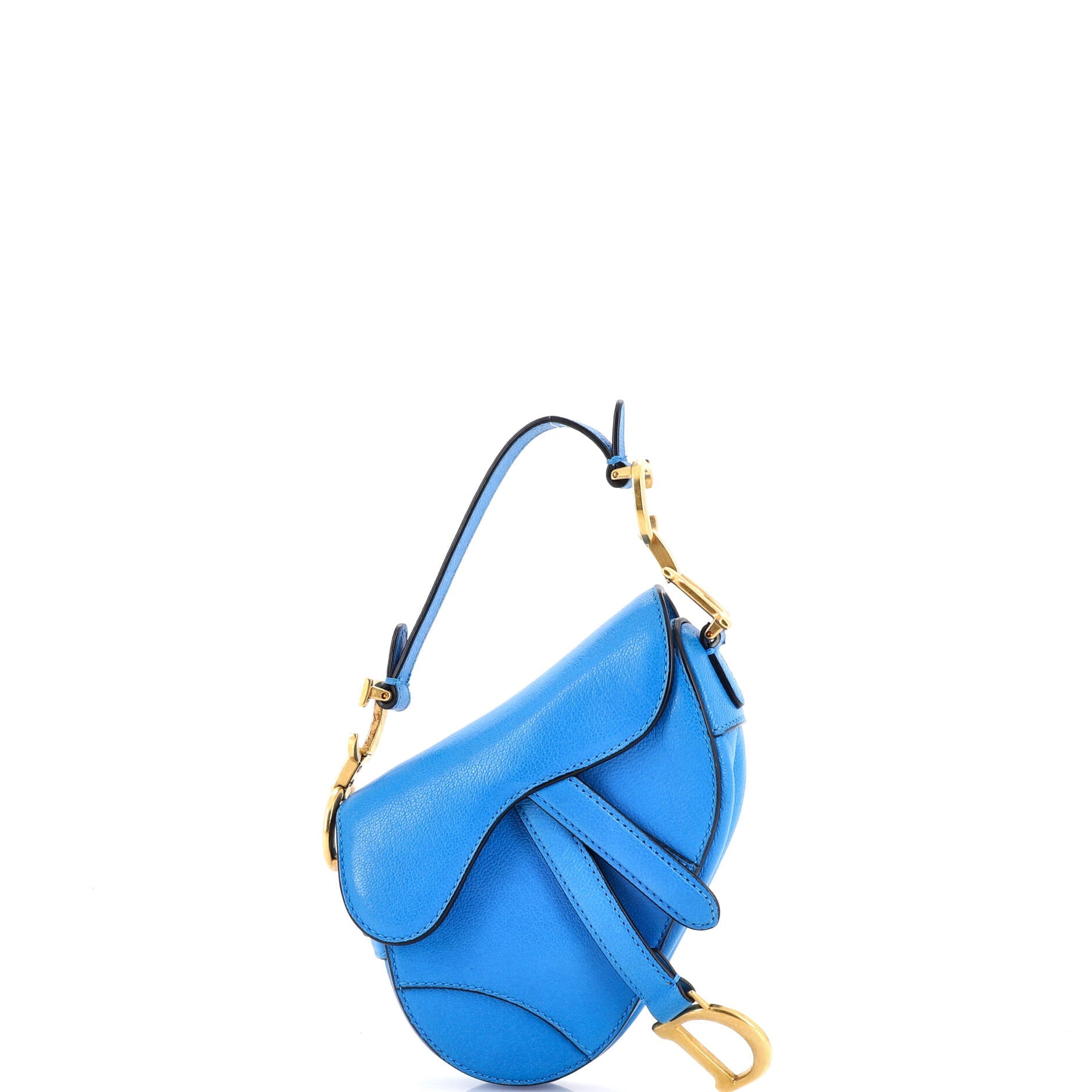 Saddle Handbag with Strap Leather Micro