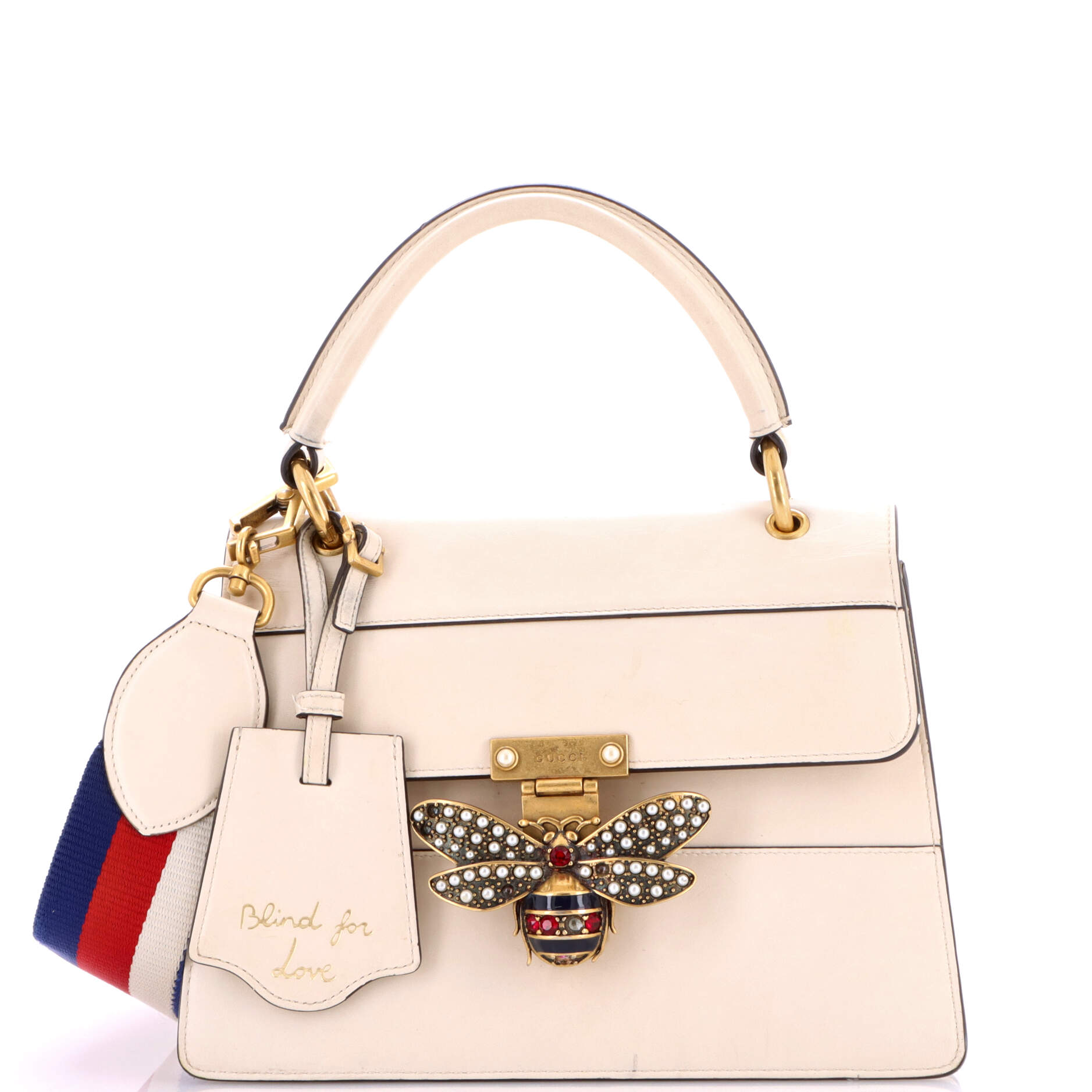 Queen Margaret Top Handle Bag Colorblock Leather Small