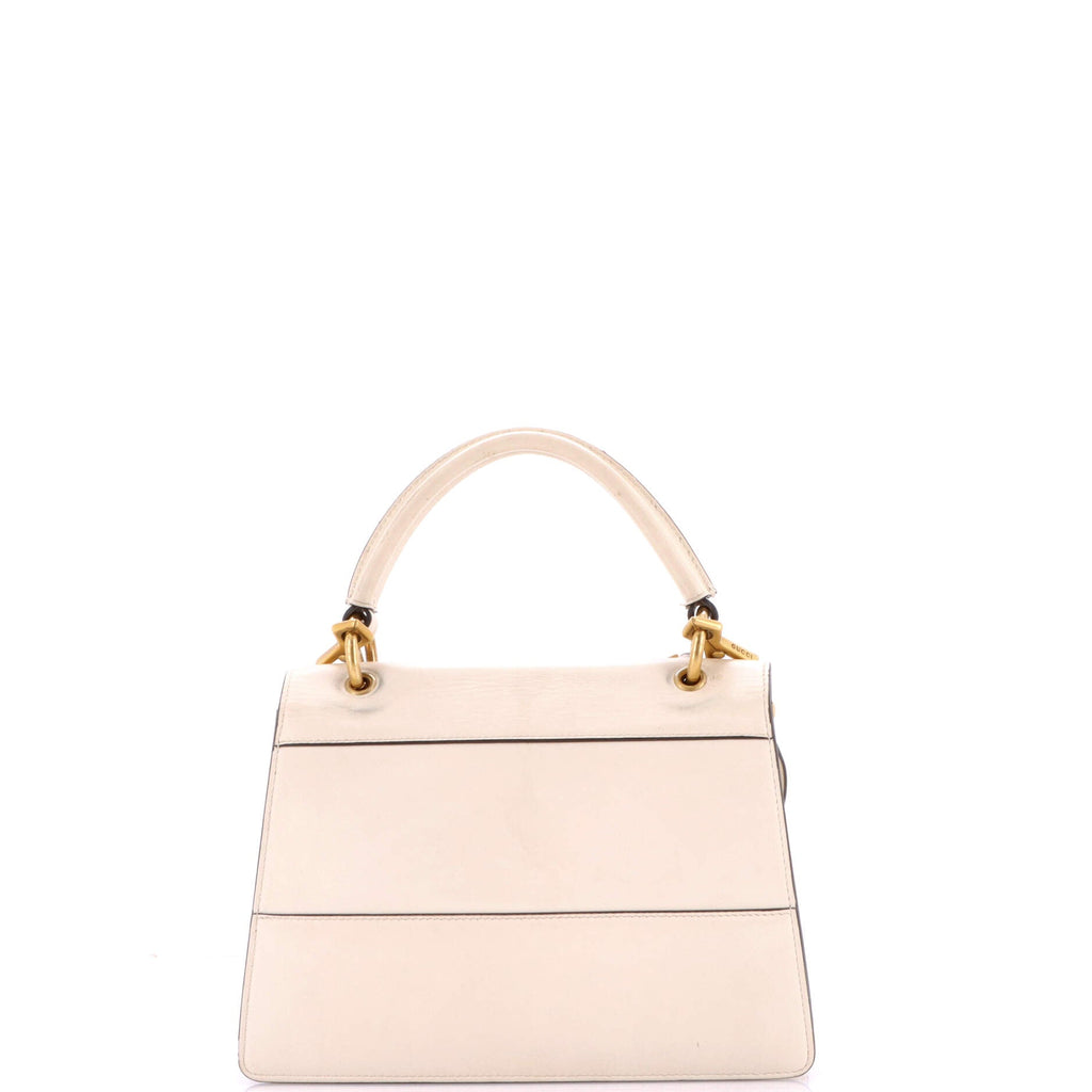 Queen Margaret Top Handle Bag Colorblock Leather Small
