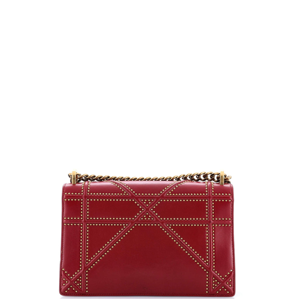 Diorama Flap Bag Studded Leather Medium