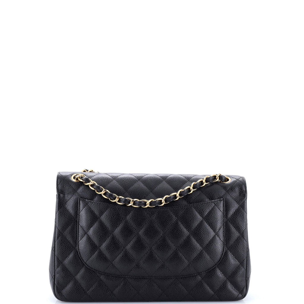Classic Double Flap Bag Quilted Caviar Jumbo