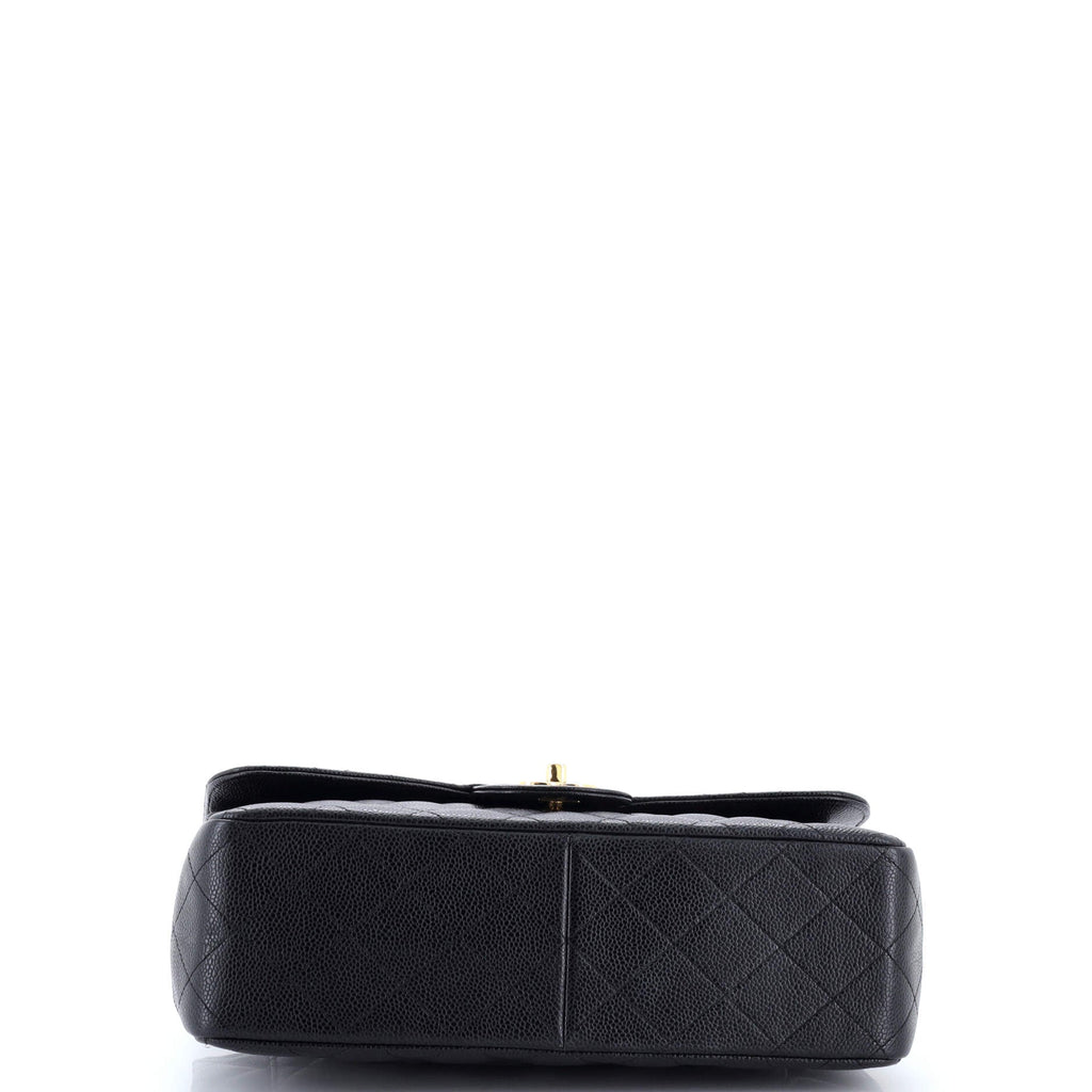 Classic Double Flap Bag Quilted Caviar Jumbo