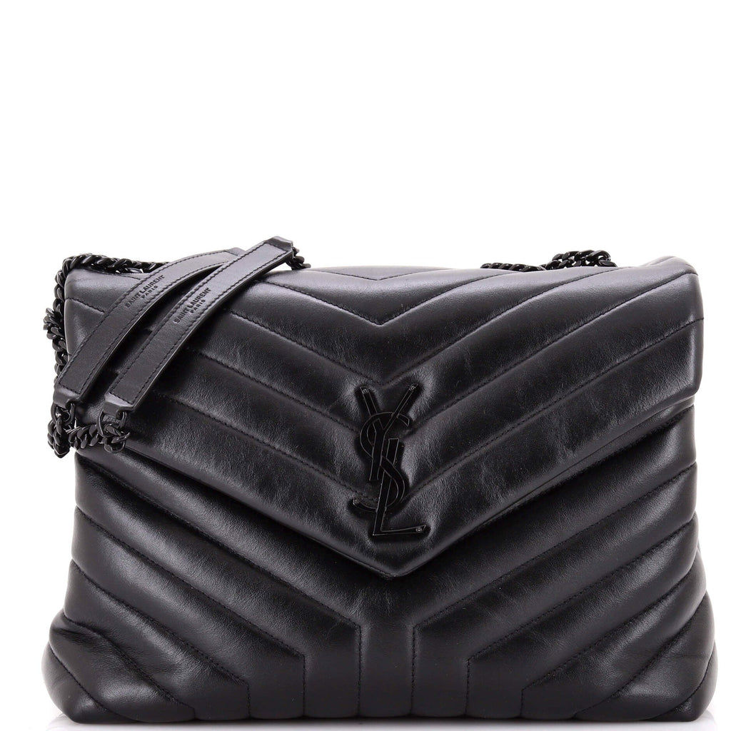 Loulou Shoulder Bag Matelasse Chevron Leather Medium