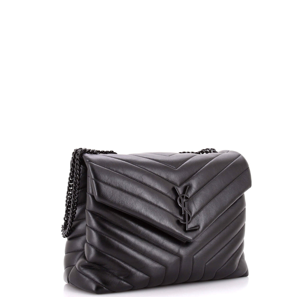 Loulou Shoulder Bag Matelasse Chevron Leather Medium