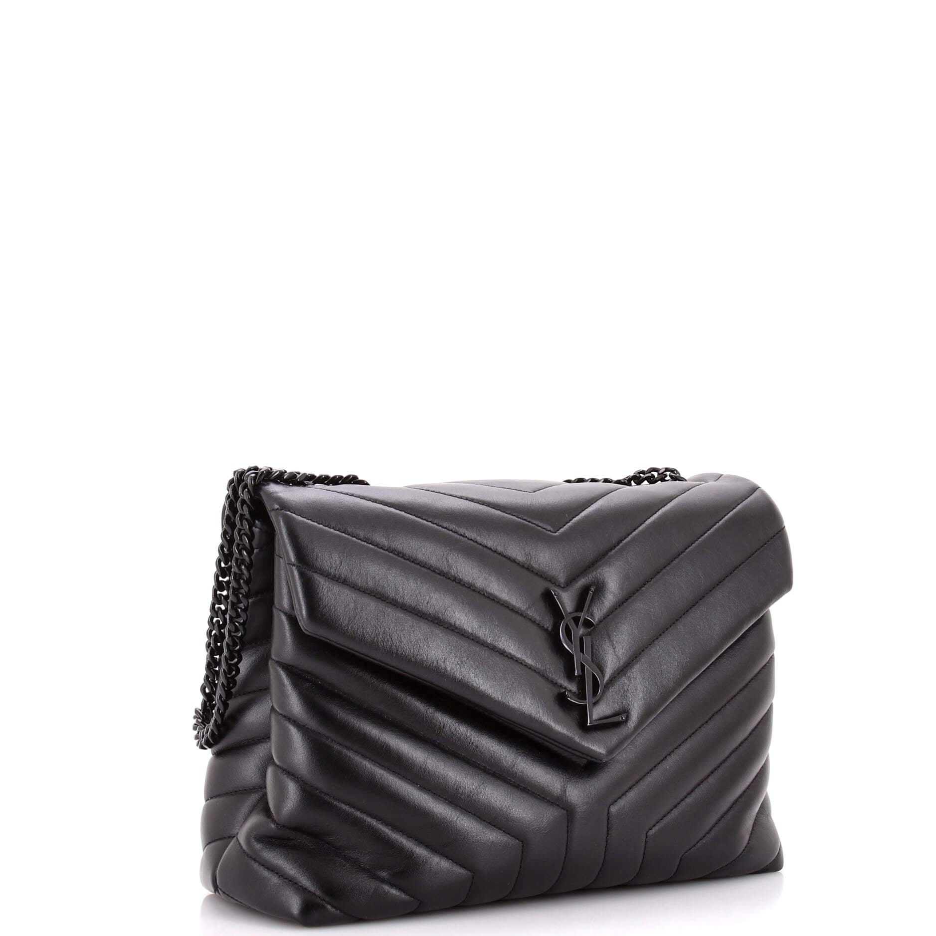 Loulou Shoulder Bag Matelasse Chevron Leather Medium