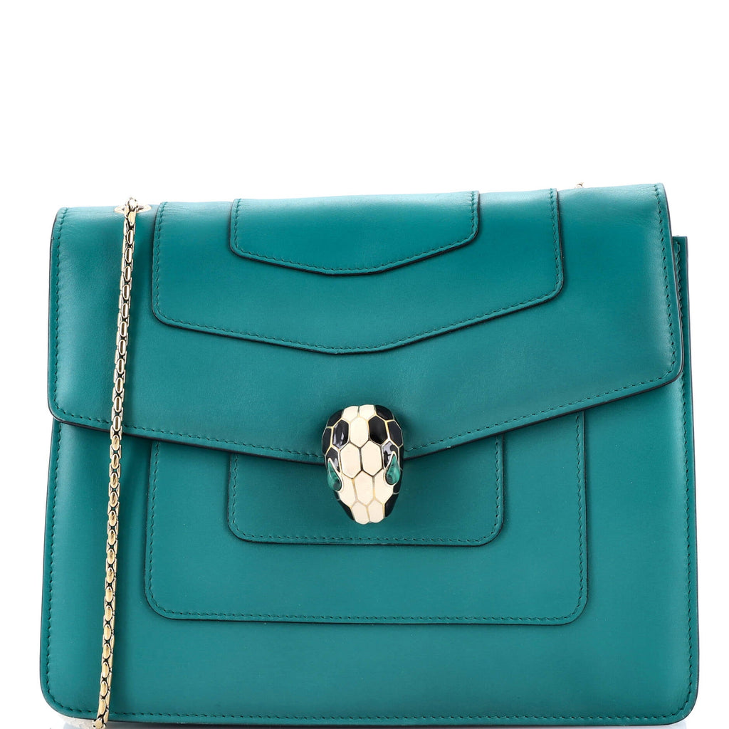 Serpenti Forever Square Shoulder Bag Leather Medium