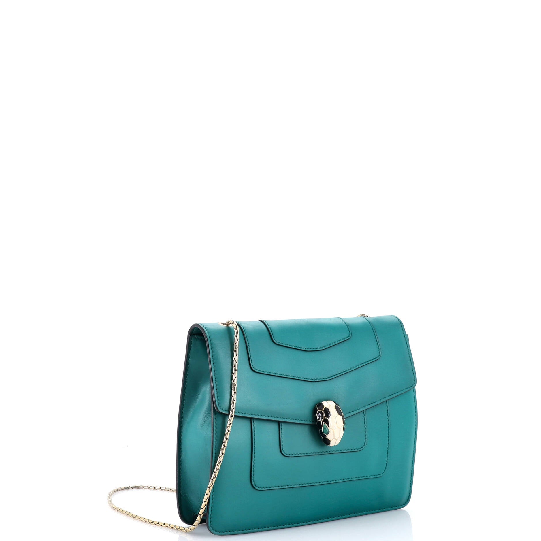Serpenti Forever Square Shoulder Bag Leather Medium
