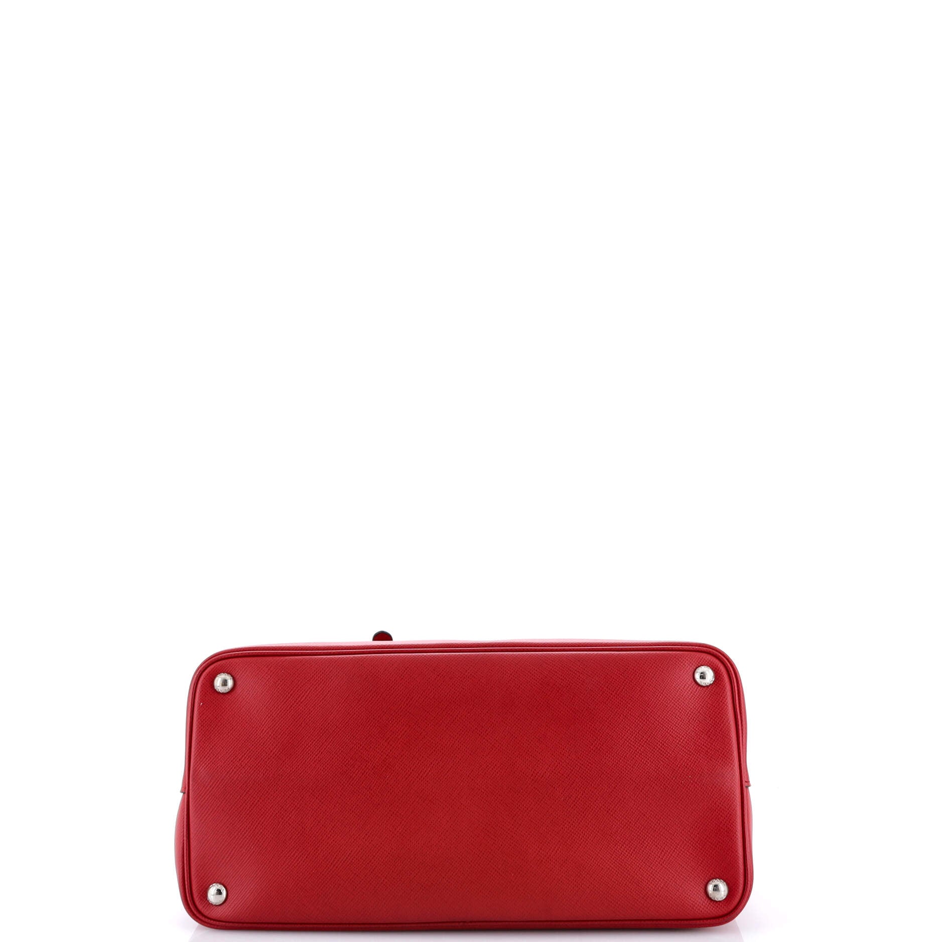 Belted Strap Cuir Double Tote Saffiano Leather Small