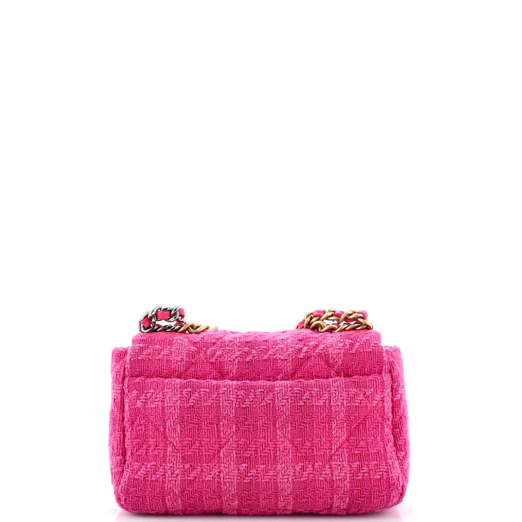 19 Flap Bag Quilted Tweed Medium